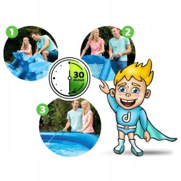 Išsiplečiantis sodo baseinas 396 x 84 cm rinkinys 15 in 1 intex