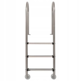 Vidaxl baseino kopėčios su 3 pakopų nerūdijančio plieno 304 120 cm 91759