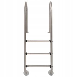 Vidaxl baseino kopėčios su 3 pakopų nerūdijančio plieno 304 120 cm 91759