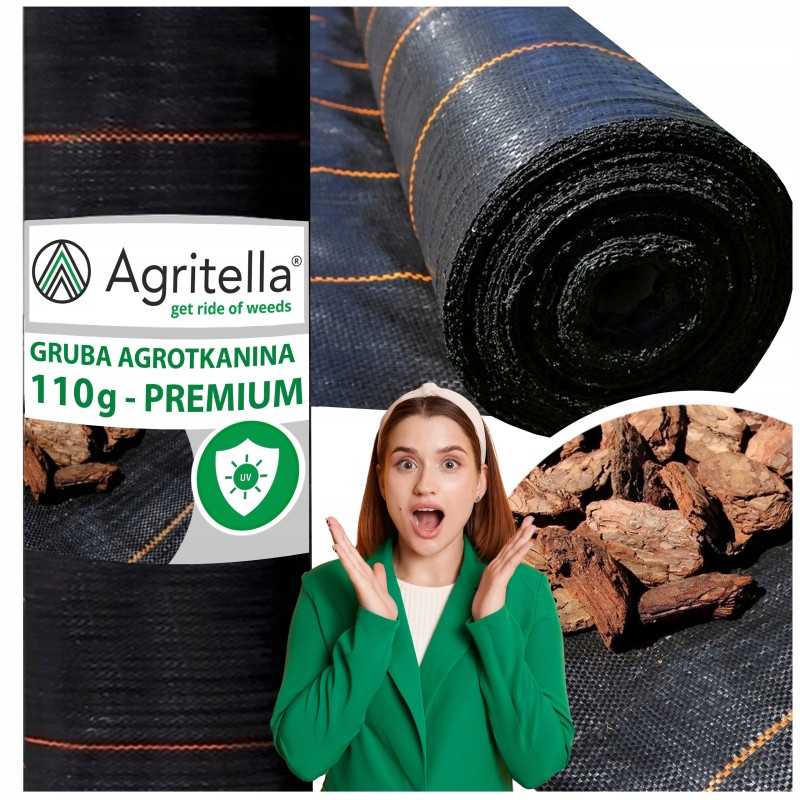 🌟_xDF1F_ labai storas agritella premium mulčiavimo audinys 110g 1,1x100m juodas