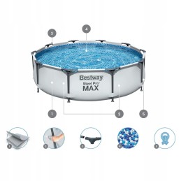 Bestway rėmo baseinas 4678l 305x76cm 8in1 56408