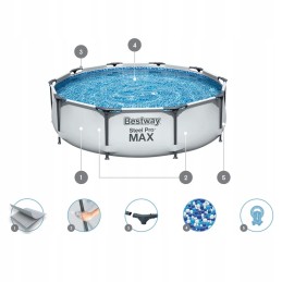 Bestway rėmo baseinas 4678l 305x76cm 8in1 56408
