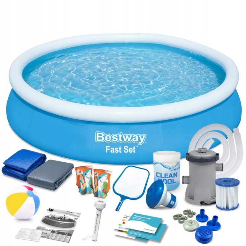 Išplečiamas sodo baseinas 366 x 76 cm komplektas 17in1 bestway 57274