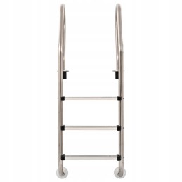 Baseino kopėčios su 3 laipteliais, nerūdijančio plieno 3