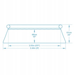 Išplečiamas sodo baseinas 244 x 61 cm 9in1 bestway 57450