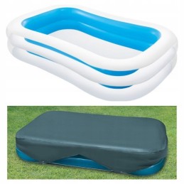 Intex šeimos baseino komplektas 262x175x56 brezentas