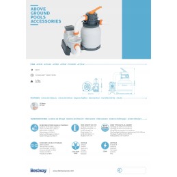 Smėlio siurblio filtras 5678l h bestway 58497