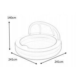 Pripučiamas baseinas su stogu 241x140cm bestway 54337
