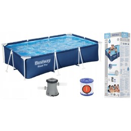 Rectangular frame pool 300x201x66 pump 56411