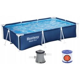 Rectangular frame pool 300x201x66 pump 56411