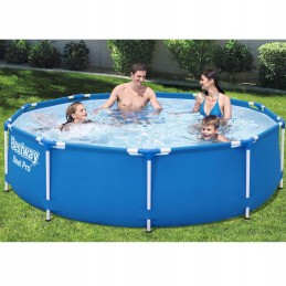 Bestway rėmo baseinas su flirtavimo pompa, apvalus, 305 x 76 cm 56679