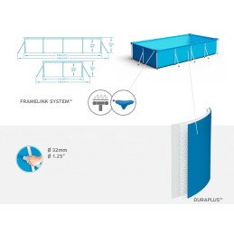 Bestway rėmo baseinas 400 x 211 cm 8in1 56424