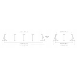Stačiakampis sodo baseinas 450x220x84cm intex 28273