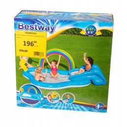 Bestway pripučiamas baseinas 257x145, vaivorykštės čiuožykla