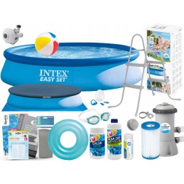 Išplečiamasis sodo baseinas 396x84 intex 28142 rinkinys 19in1 modelis 2024