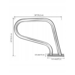 Nerūdijančio plieno baseino turėklai 76 2 cm
