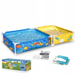 Sodo karkasinis baseinas vaikams su smėlio dėže 213 x 112 x 30 5 cm