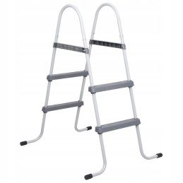 Plieninės baseino kopėčios, 120 cm, pilkos spalvos