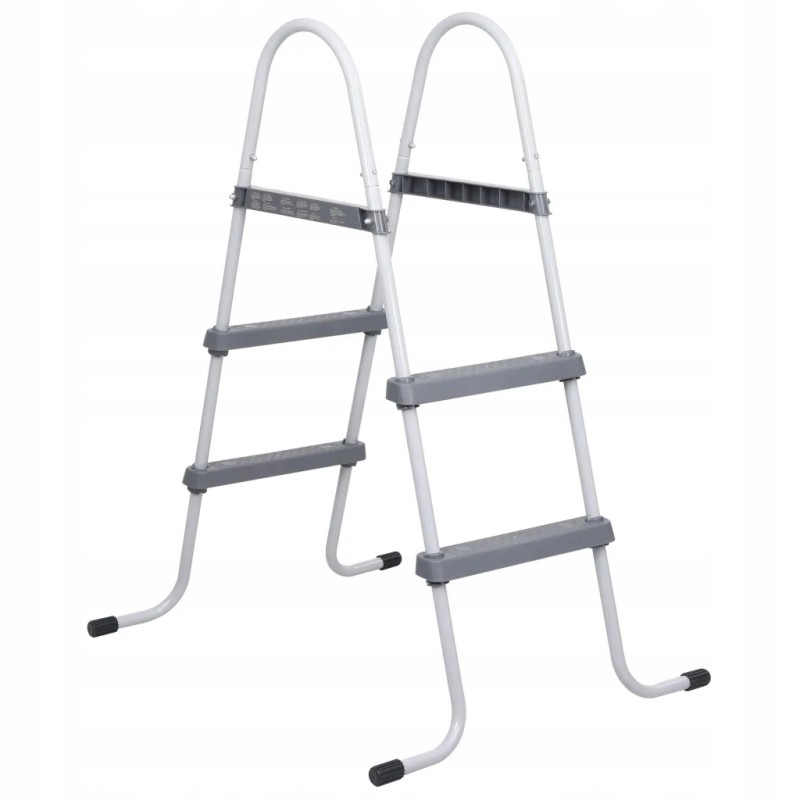 Plieninės baseino kopėčios, 120 cm, pilkos spalvos