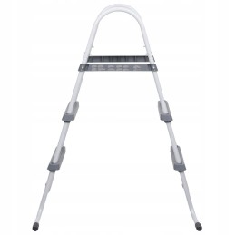 Plieninės baseino kopėčios, 120 cm, pilkos spalvos