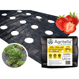 Agrotella mulčiavimo audinys 90g su skylutėmis 2,2x10m ao2200r