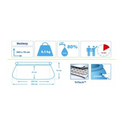 Išsiplečiantis sodo baseinas 305 x 76 cm intex 28120