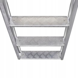 Kopėčios baseinui arba platformai, 4 aliuminio laipteliai, 167 cm