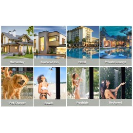 Saulės sodo dušas lietaus dušas 40l 217cm