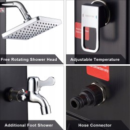 Saulės sodo dušas lietaus dušas 40l 217cm