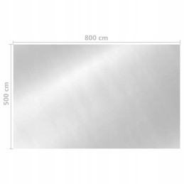 Vidaxl stačiakampė baseino folija 800x500 cm PE sidabras