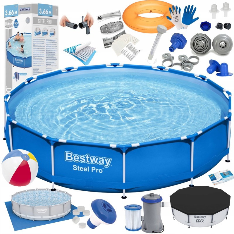 22in1 rėmo sodo baseinas 366x76 bestway