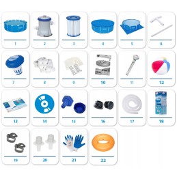 22in1 rėmo sodo baseinas 366x76 bestway