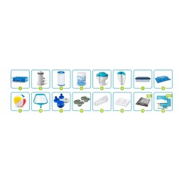 Intex rėmo sodo baseinas 260x160 intex 16in1