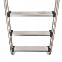 Baseino kopėčios 120 cm baseinui su 3 laipteliais, nerūdijančio plieno