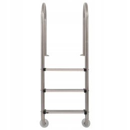 Baseino kopėčios su 3 laipteliais, nerūdijančio plieno 12