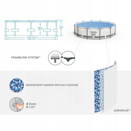Bestway rėmo baseinas 4678l 305x76cm 8in1 56408