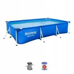 Deluxe terasest profiraamiga bassein 300x201x66 bestway 3in1 filterpump