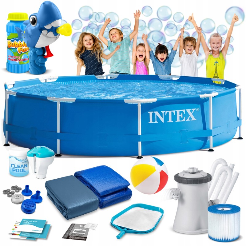 Dārza baseina baseins 305 x 76 cm 15 in 1 intex pilns komplekts