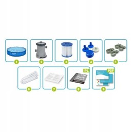 Plieninis sodo baseinas 366 x 76 cm rinkinys 7in1 bestway 56681