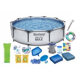 Rėmas sodo baseinas 366 x 76 cm, 8-in-1 komplektas