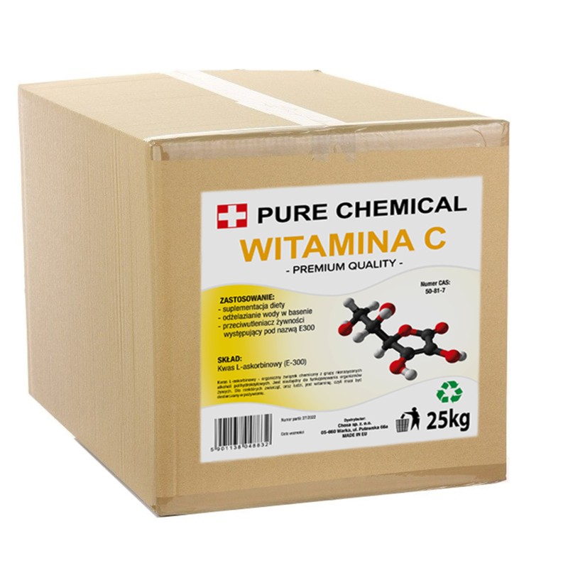 Vitaminas C baseinui, askorbo rūgštis, baseinas 25 kg