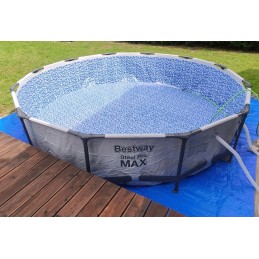 Plieninis pro max rėmo baseinas 366x76 apvalus 12 pėdų