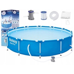 Plieninis profesionalus baseinas 366x76 apvalus bestway 3