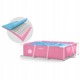 Karkasinis sodo baseinas su pompa 220 x 150 x 60 cm 15 in 1 intex, saldus dydis