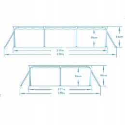 Frame garden pool 300 x 201 x 66 cm 15 in 1 bestway 56404