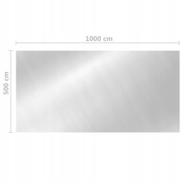 Saulės folija baseinui 10x5m sidabrinė PE su burbuliukais