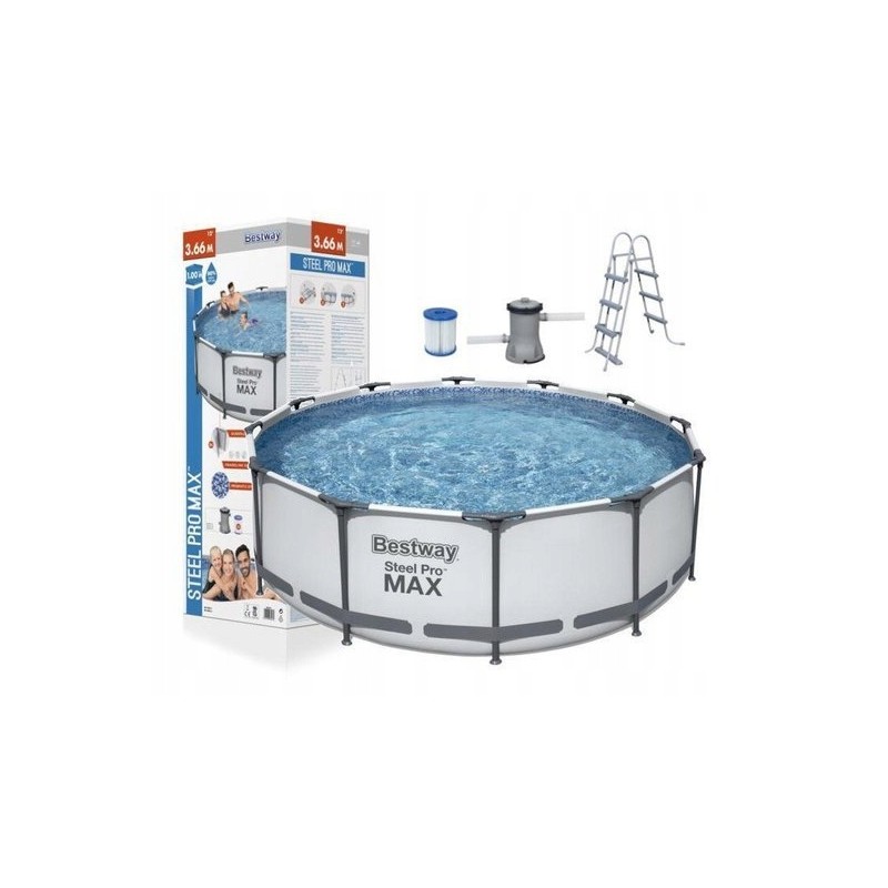 Plieninis sodo baseinas 366 x 100 cm