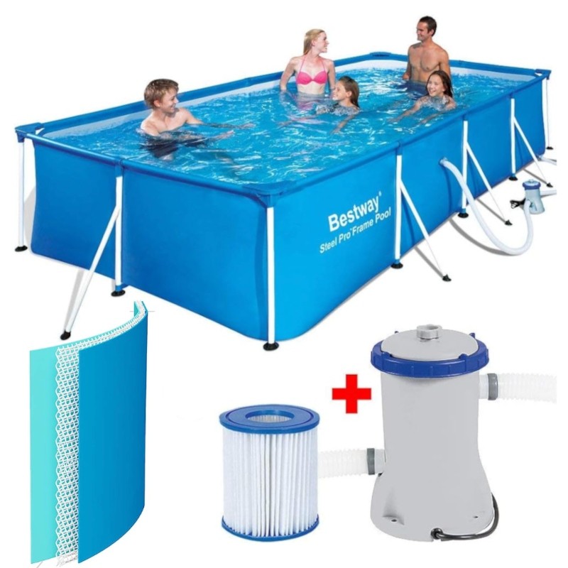 Bestway sodo rėmo baseinas 4x2x0 81 PVC xxl