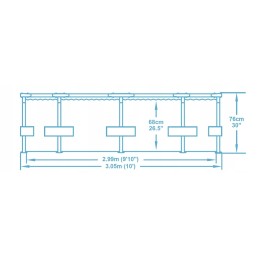 Bestway sodo rėmo baseinas 305x76 56679 11in1