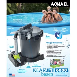Aquael energiją taupantis klarjet 6000 baseino filtras